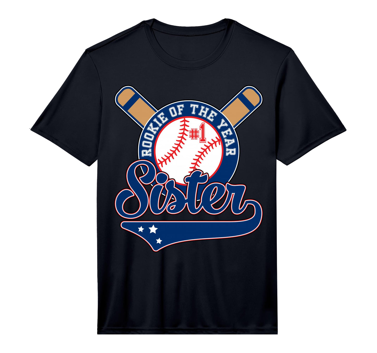Sister Rookie 1St Birthday Baseball T-Shirt - Fun Novelty Design Unisex - T-Shirt, Sweatshirt, Hoodie