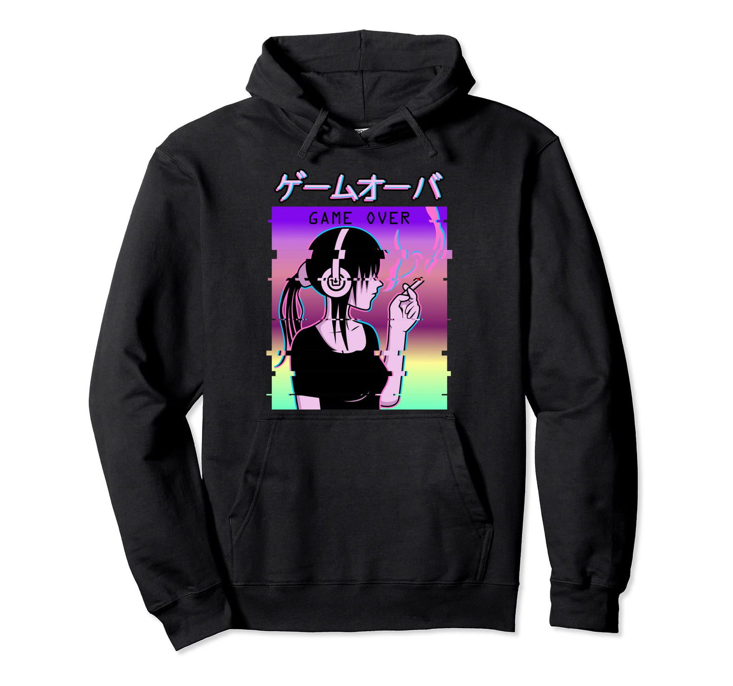 Sad Anime Vaporwave Japanese Aesthetic Hoodie - Novelty Apparel Unisex - T-Shirt, Sweatshirt, Hoodie