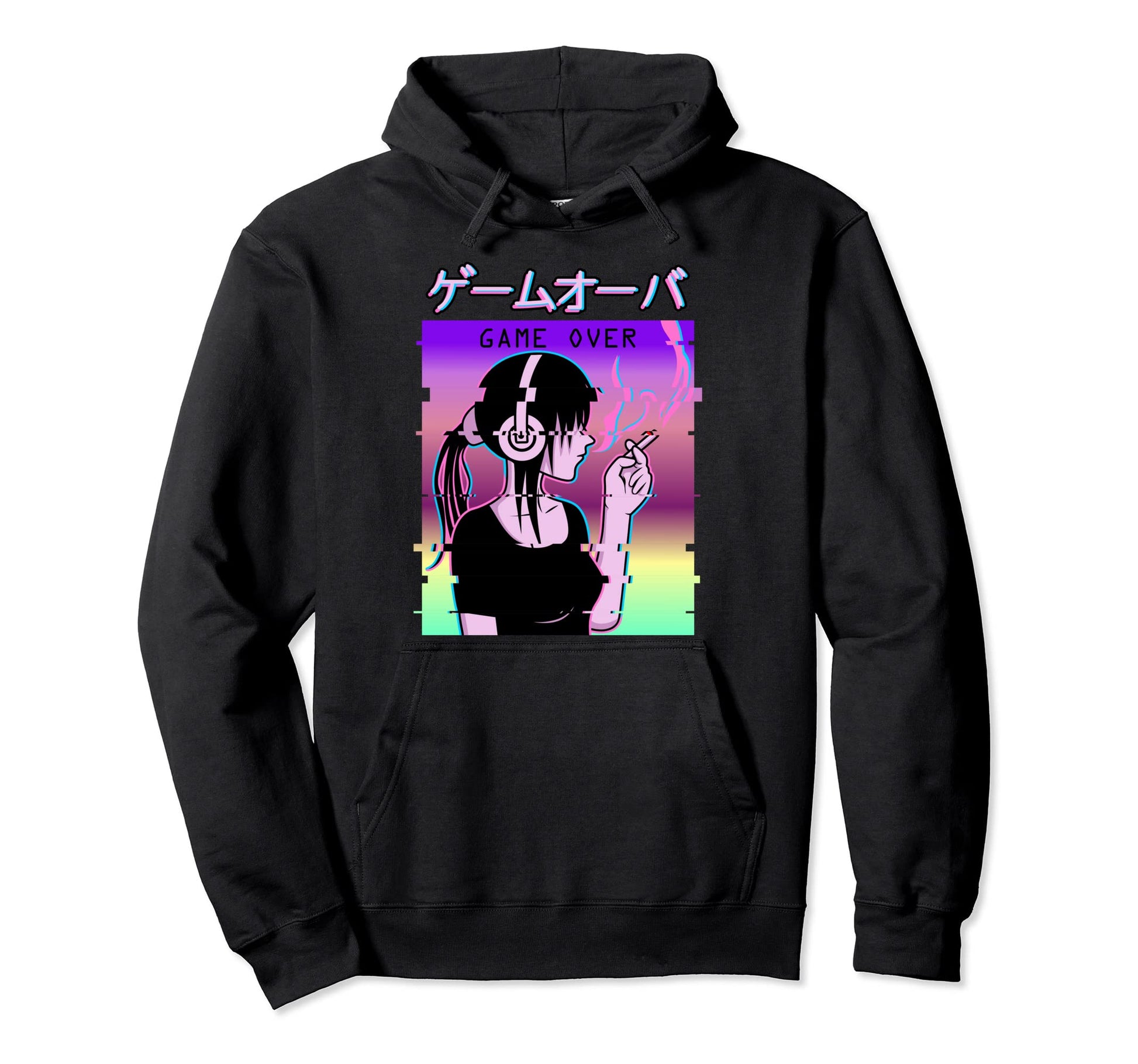 Sad Anime Vaporwave Japanese Aesthetic Hoodie - Novelty Apparel Unisex - T-Shirt, Sweatshirt, Hoodie