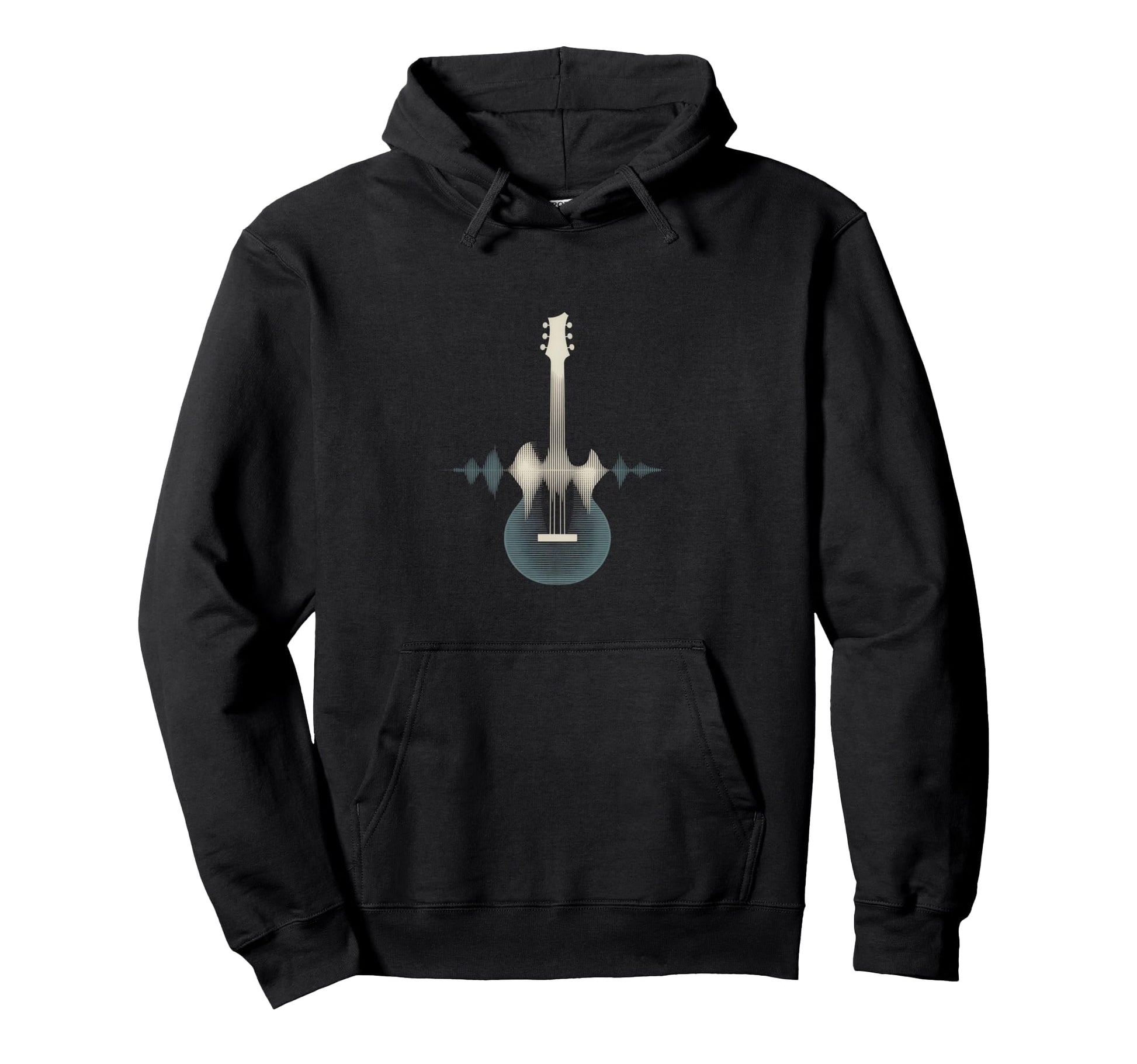 Guitar Sound Wave Musician Acoustic Hoodie - Trendy Graphic Men Women - T-Shirt, Sweatshirt, Hoodie