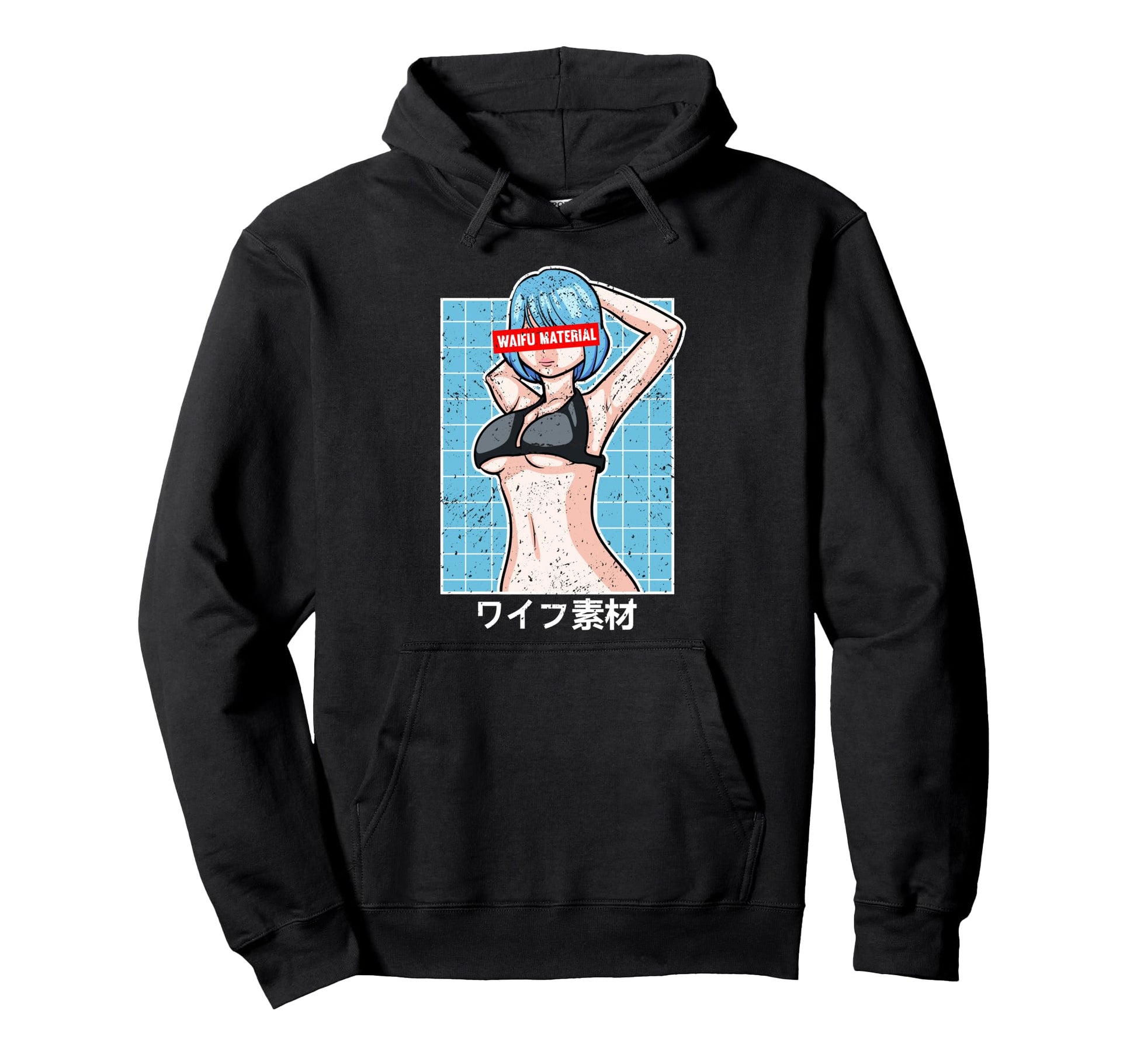 Waifu Material Anime Kawaii Japanese Otaku Hoodie - Unique Graphic Unisex - T-Shirt, Sweatshirt, Hoodie