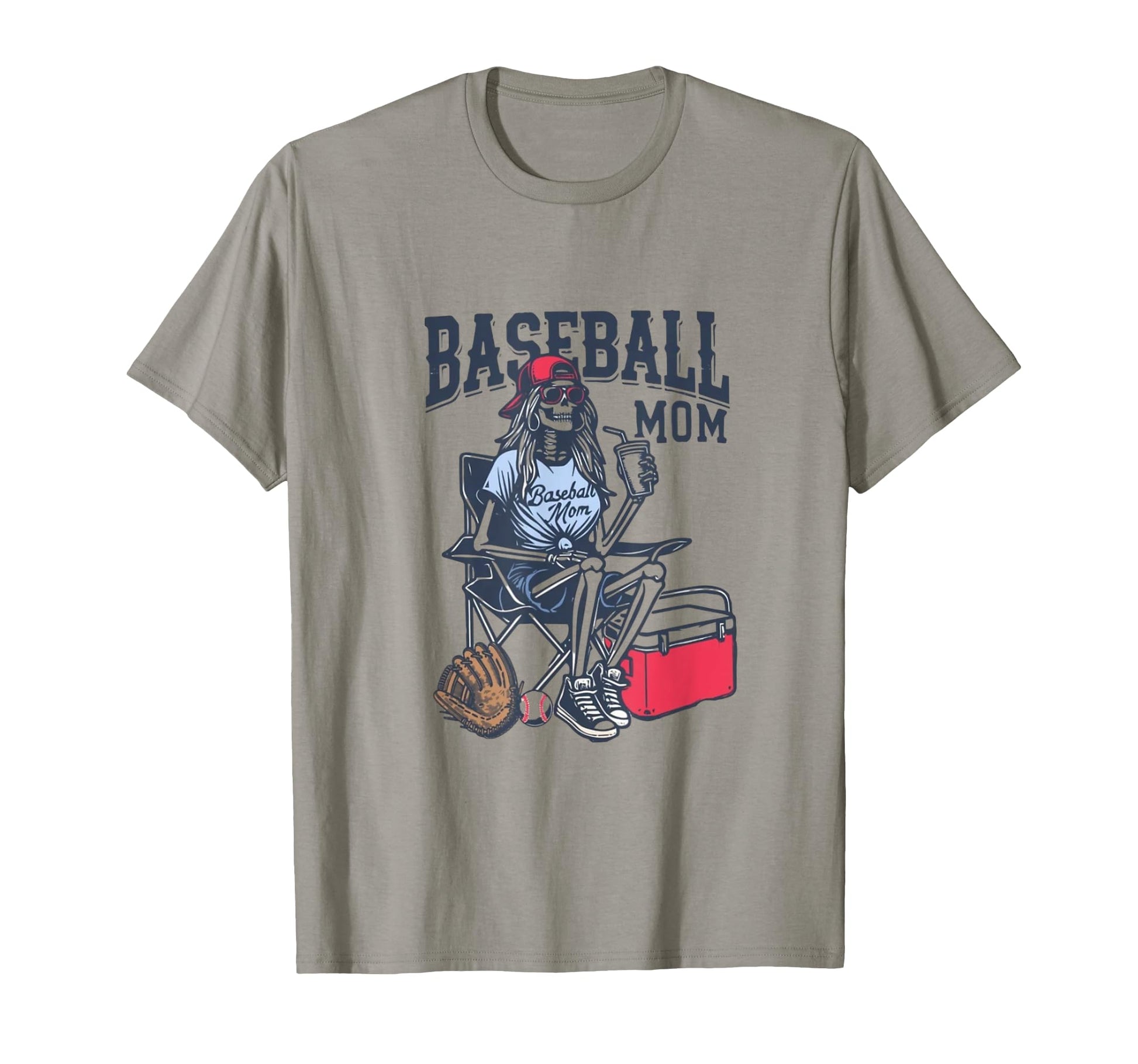Baseball Mom Skeleton Game Day Funny T-Shirt - Streetwear Style for Adults - T-Shirt, Sweatshirt, Hoodie