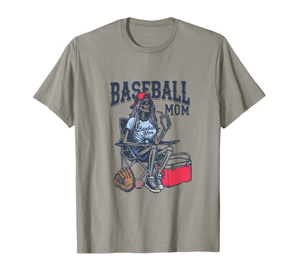 Baseball Mom Skeleton Game Day Funny T-Shirt - Streetwear Style for Adults - T-Shirt, Sweatshirt, Hoodie