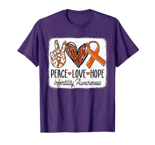 Peace Love Hope Infertility Awareness T-Shirt - Unique Graphic for Adults - T-Shirt, Sweatshirt, Hoodie
