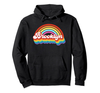 Brooklyn New York Lgbt Rainbow Pride Hoodie - Aesthetic Graphic for Adults - T-Shirt, Sweatshirt, Hoodie