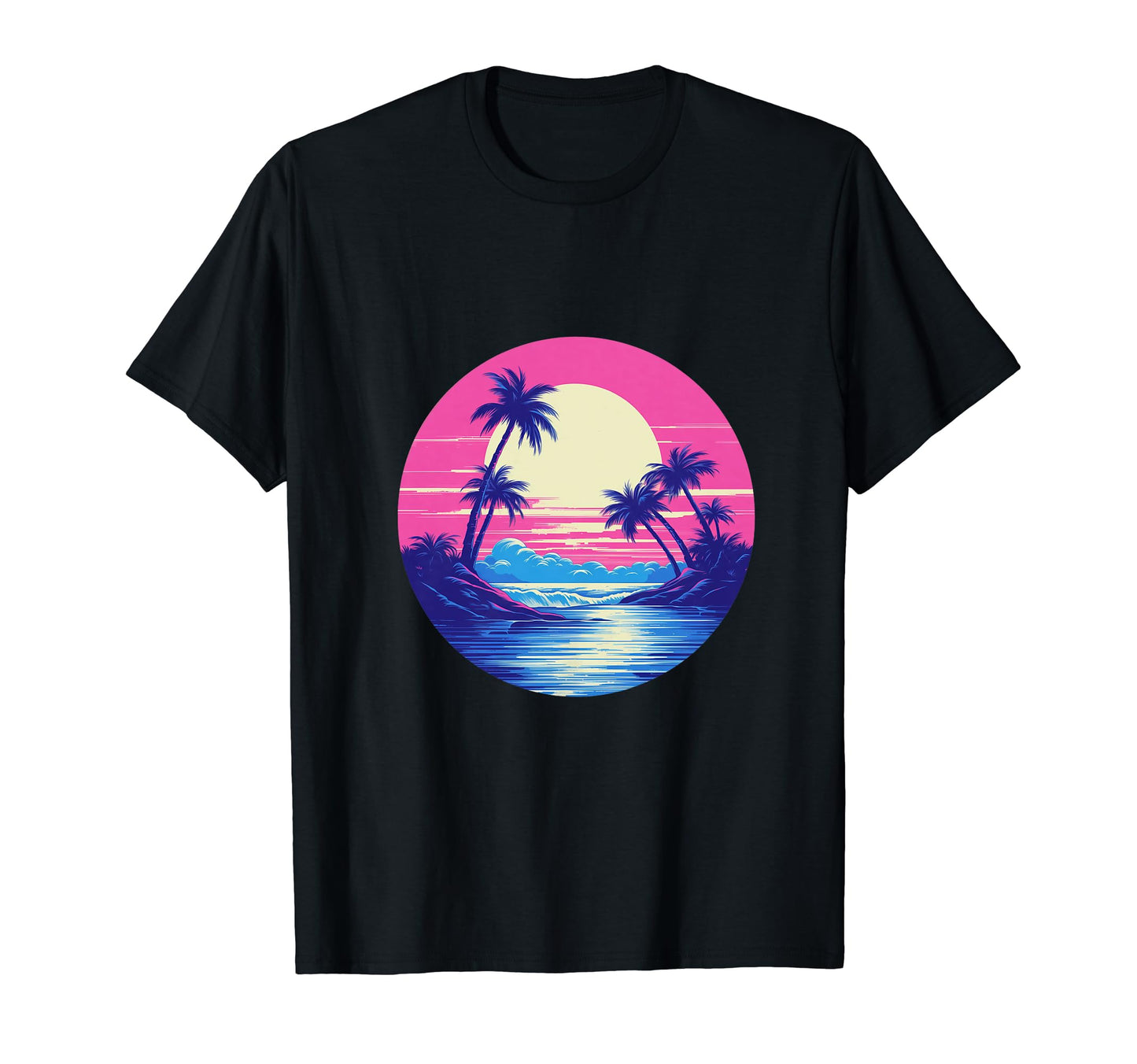 Vaporwave Landscape Aesthetic Art T-Shirt - Casual Everyday Wear Unisex - T-Shirt, Sweatshirt, Hoodie