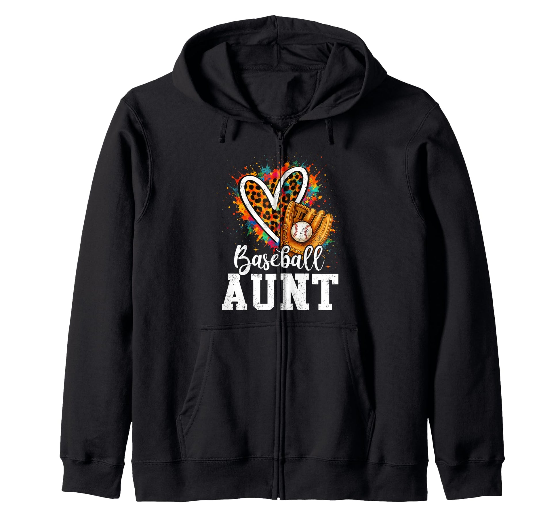 My Favorite Baseball Aunt Leopard Sweatshirt - Trendy Graphic Men Women - T-Shirt, Sweatshirt, Hoodie