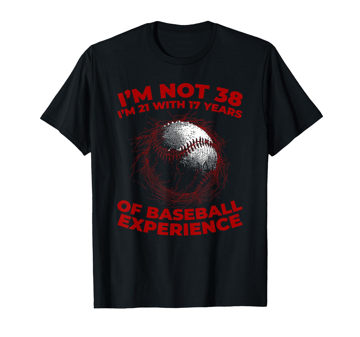 38 Years Old Baseballer Sport Team T-Shirt - Trendy Graphic for Adults - T-Shirt, Sweatshirt, Hoodie