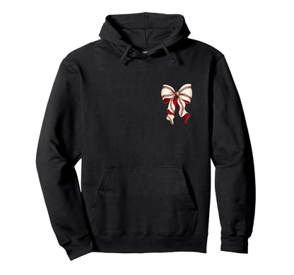 Tball Momma Teeball Front Back Coquette Hoodie - Streetwear Style Unisex - T-Shirt, Sweatshirt, Hoodie