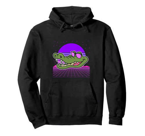 Aesthetic Vaporwave Outfits Crocodile Hoodie - Casual Everyday Wear Unisex - T-Shirt, Sweatshirt, Hoodie