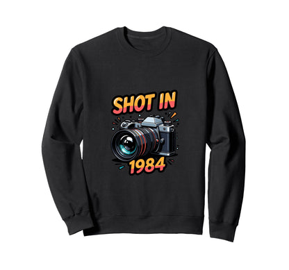 Photographer 1984 Camera Lover Photo Sweatshirt - Streetwear Style Unisex - T-Shirt, Sweatshirt, Hoodie