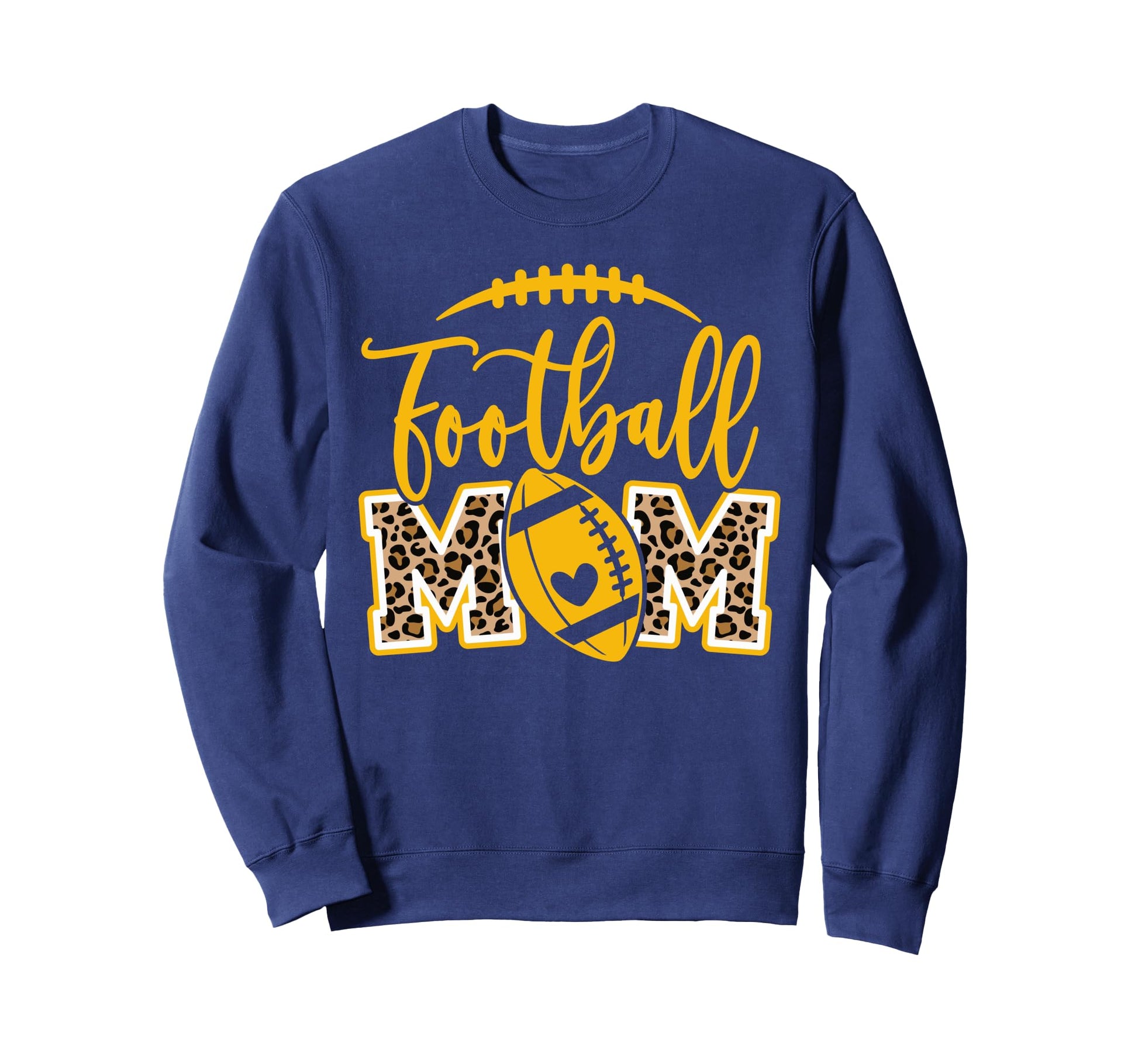 Leopard Navy Blue And Yellow High Sweatshirt - Graphic Print for Adults - T-Shirt, Sweatshirt, Hoodie