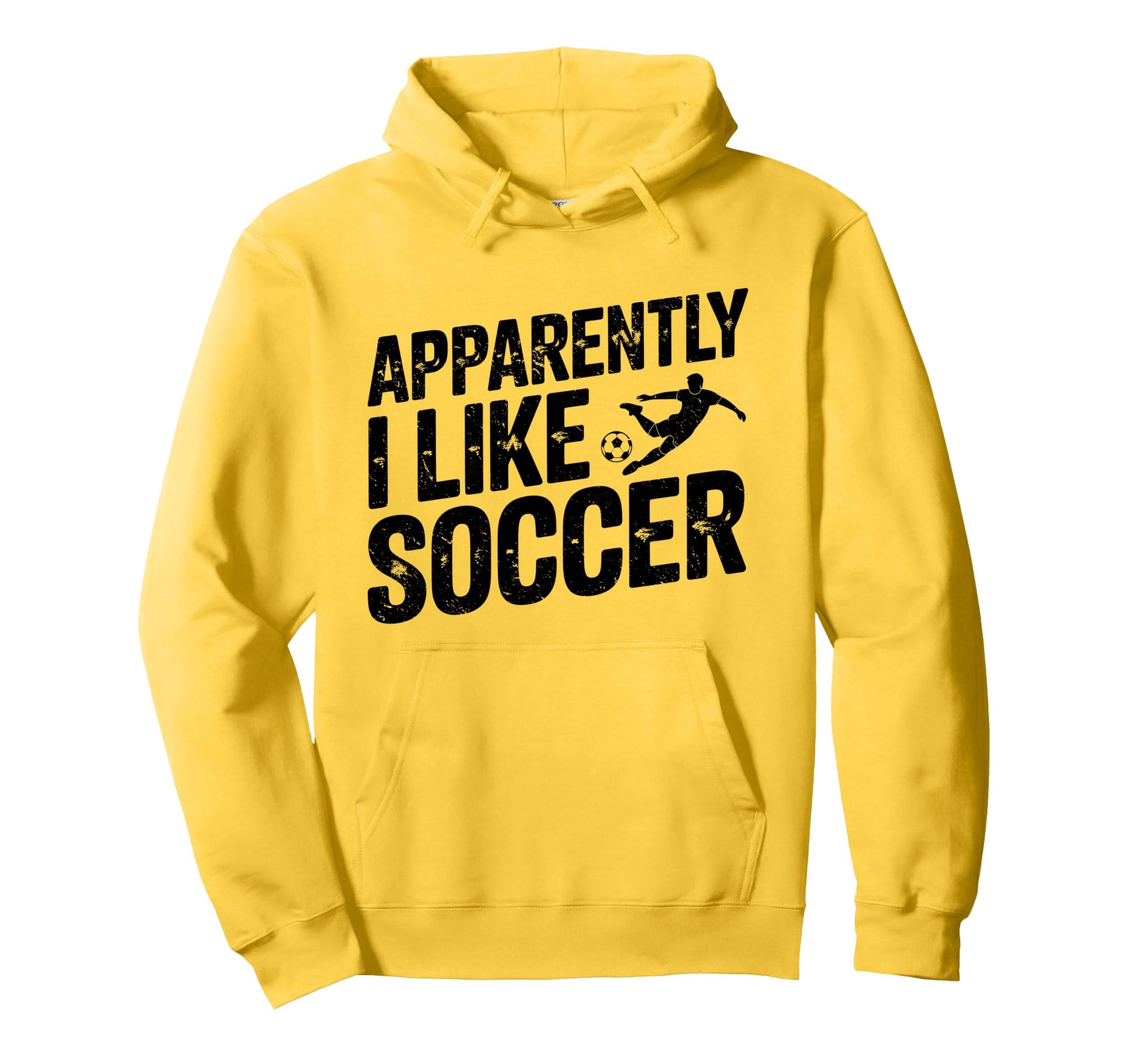 Apparently I Like Soccer Season Funny Hoodie - Graphic Print for Adults - T-Shirt, Sweatshirt, Hoodie