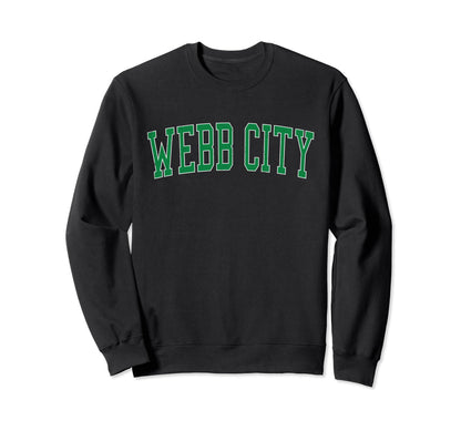 Webb City Mo Distressed Green Varsity Sweatshirt - Unique Graphic Unisex - T-Shirt, Sweatshirt, Hoodie