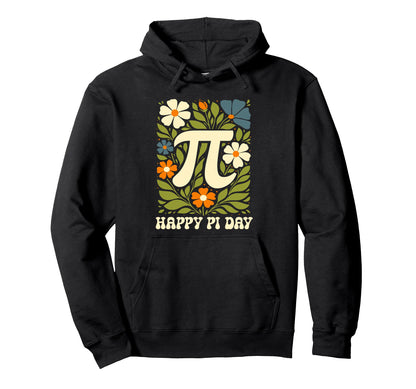 Happy Pi Day Symbol Boho Flower Math Hoodie - Custom Art Print Men Women - T-Shirt, Sweatshirt, Hoodie