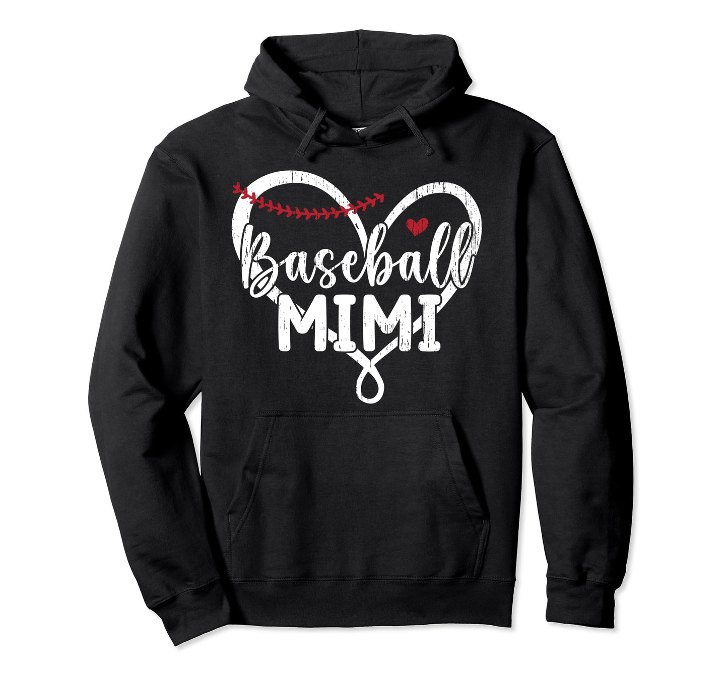 Baseball Mimi Heart Mimi Baseball Hoodie - Novelty Apparel for Adults - T-Shirt, Sweatshirt, Hoodie