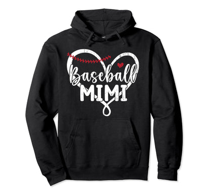 Baseball Mimi Heart Mimi Baseball Hoodie - Novelty Apparel for Adults - T-Shirt, Sweatshirt, Hoodie