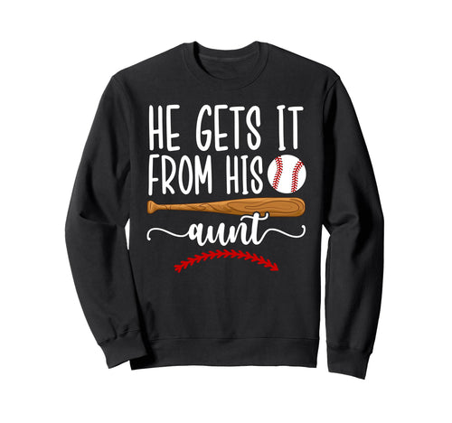 Proud Baseball Aunt Baseball Player Sweatshirt - Unique Graphic for Adults - T-Shirt, Sweatshirt, Hoodie