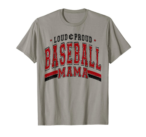 Baseball Mom Baseball Mama Mothers Day Red T-Shirt - Unique Graphic Unisex - T-Shirt, Sweatshirt, Hoodie