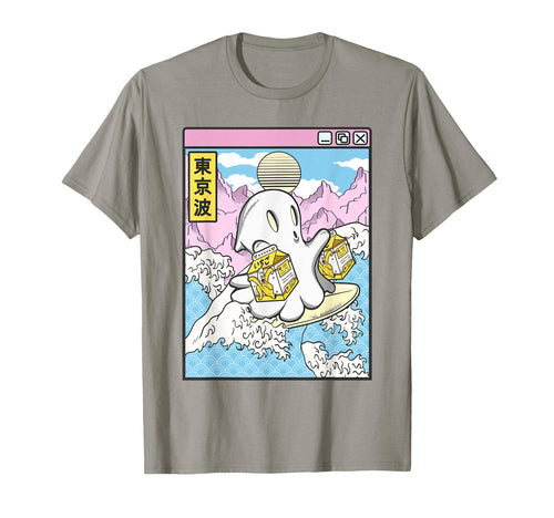 Surfing Ghost Banana Milk Japanese Waves T-Shirt - Graphic Print Men Women - T-Shirt, Sweatshirt, Hoodie