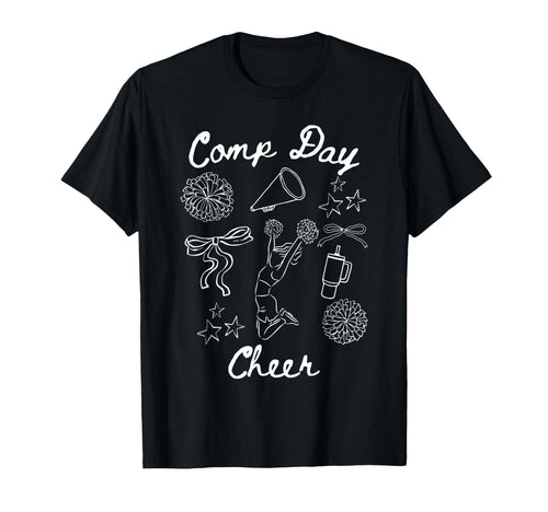 Comp Day Cheer Coquette Bow T-Shirt - Fun Novelty Design for Adults - T-Shirt, Sweatshirt, Hoodie