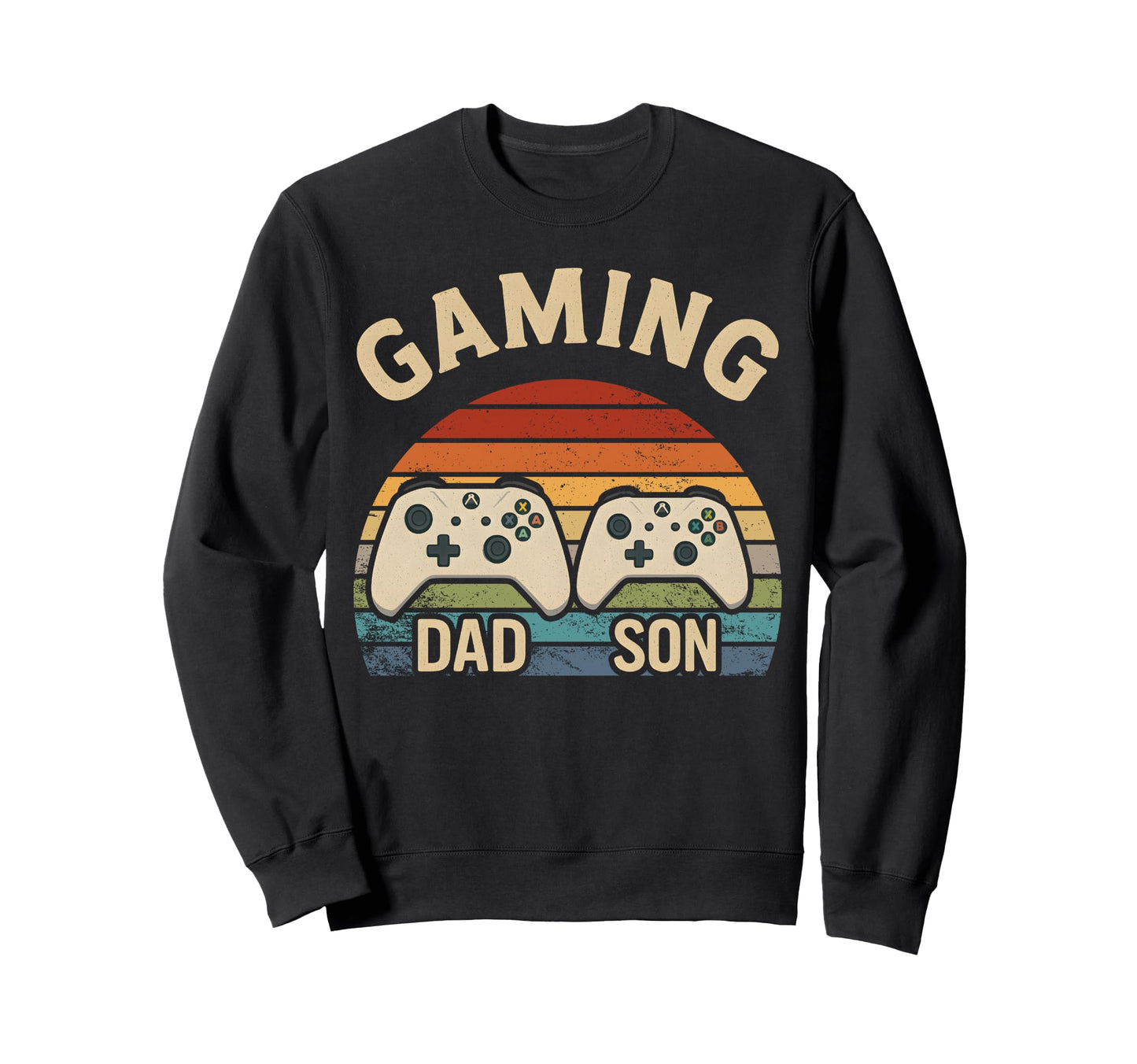 Dad Son Gamer Matching Controllers Sweatshirt - Graphic Print for Adults - T-Shirt, Sweatshirt, Hoodie