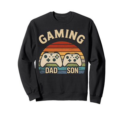 Dad Son Gamer Matching Controllers Sweatshirt - Graphic Print for Adults - T-Shirt, Sweatshirt, Hoodie