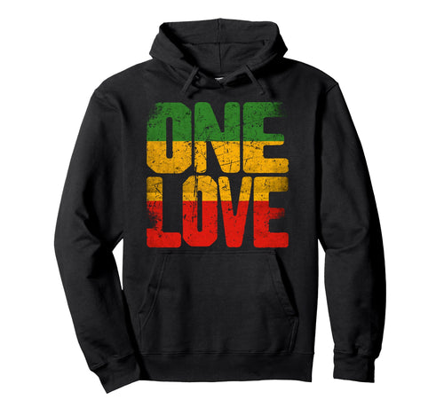 Reggae Peace One Love Hoodie - Minimalist Print Men Women - T-Shirt, Sweatshirt, Hoodie