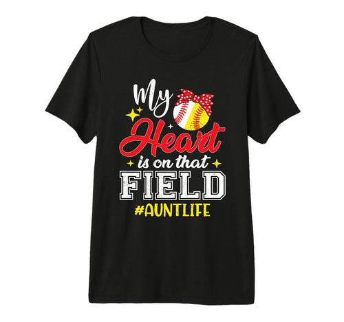 My Heart Is That Field Softball T-Shirt - Graphic Print for Adults - T-Shirt, Sweatshirt, Hoodie