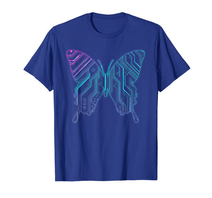 Cyber Aesthetic Butterfly Futurism T-Shirt - Graphic Print Unisex - T-Shirt, Sweatshirt, Hoodie