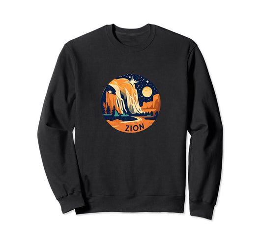 Zion National Park Climbing Hiking Sweatshirt - Graphic Print Unisex - T-Shirt, Sweatshirt, Hoodie