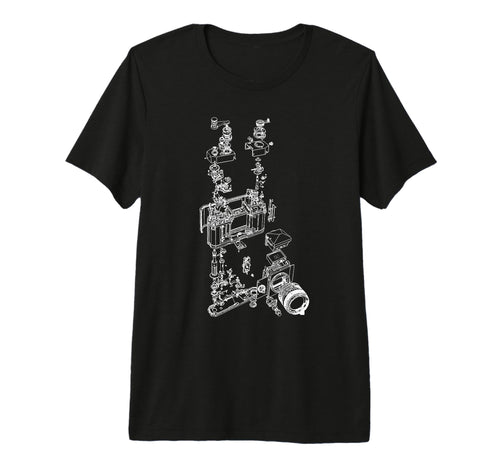 Film Camera Diagram Photography Tri T-Shirt - Unique Graphic Men Women - T-Shirt, Sweatshirt, Hoodie