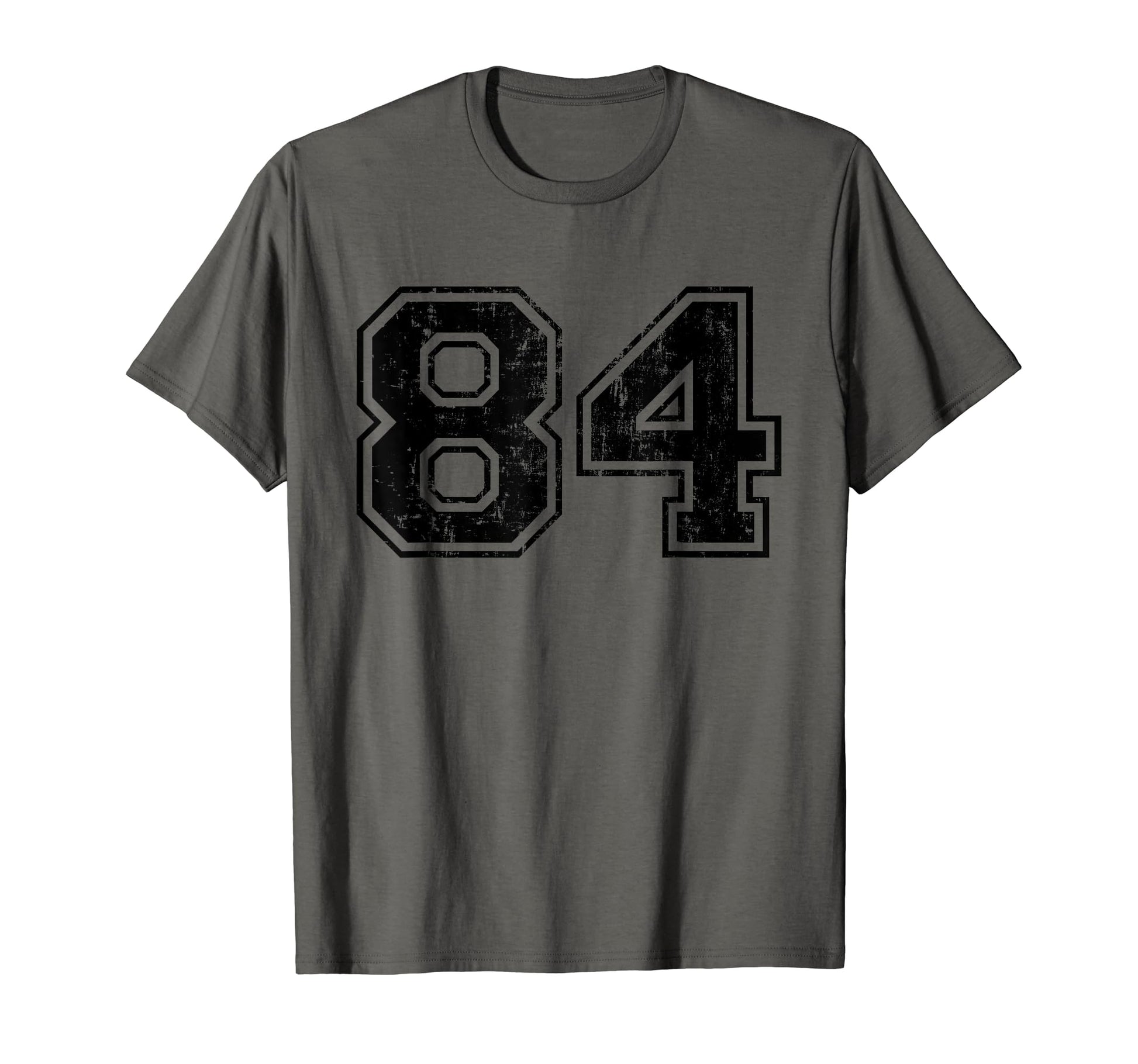 Number 84 Varsity Distressed Sport Team T-Shirt - Unique Graphic Men Women - T-Shirt, Sweatshirt, Hoodie