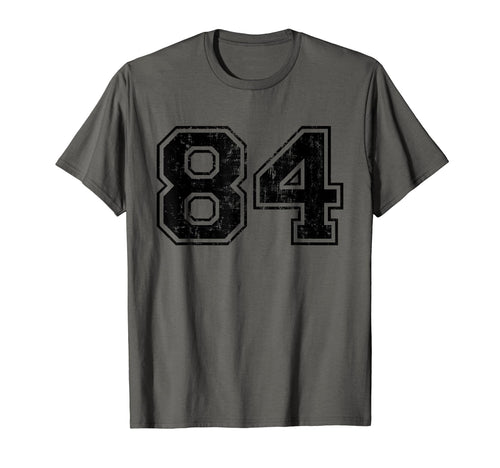 Number 84 Varsity Distressed Sport Team T-Shirt - Unique Graphic Men Women - T-Shirt, Sweatshirt, Hoodie