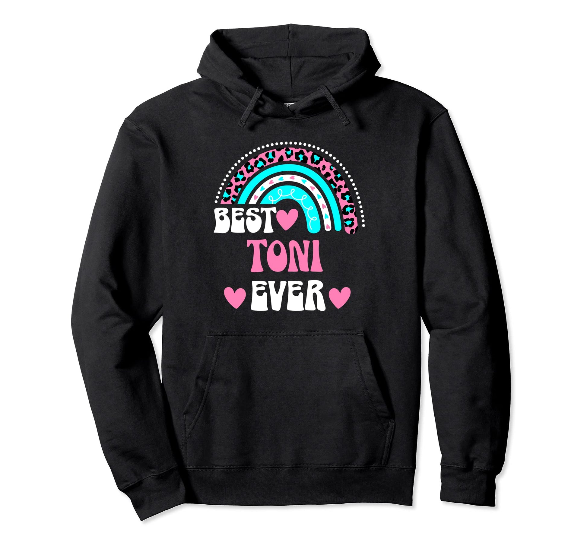 Best Toni Ever Personal Name Leopard Hoodie - Minimalist Print Men Women - T-Shirt, Sweatshirt, Hoodie