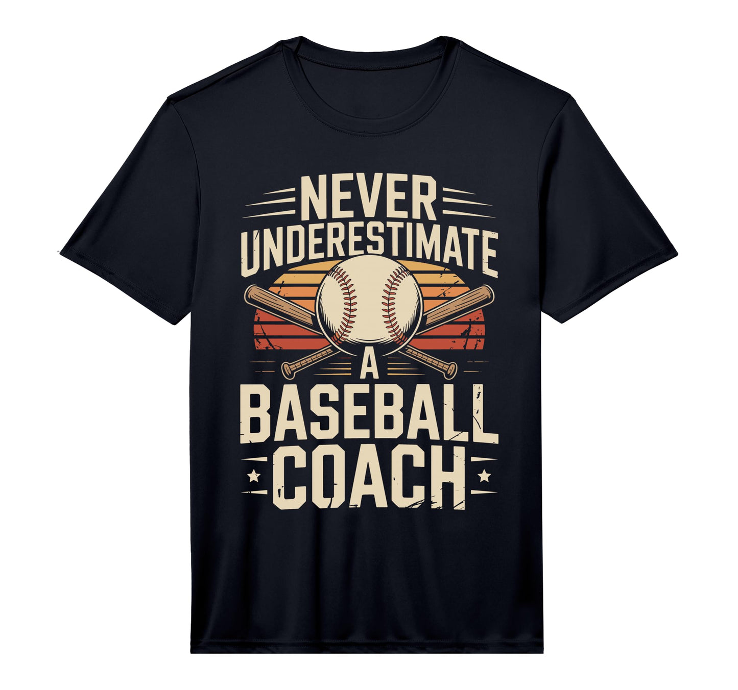 Mens Never Underestimate Baseball T-Shirt - Casual Everyday Wear Men Women - T-Shirt, Sweatshirt, Hoodie