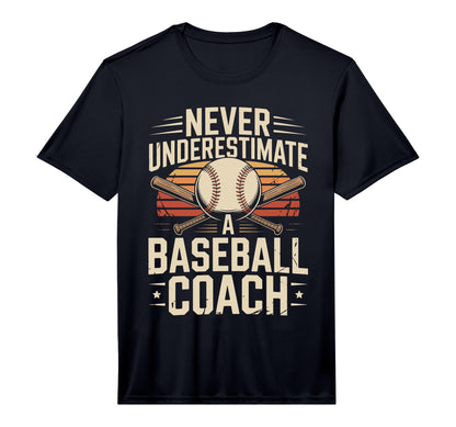 Mens Never Underestimate Baseball T-Shirt - Casual Everyday Wear Men Women - T-Shirt, Sweatshirt, Hoodie