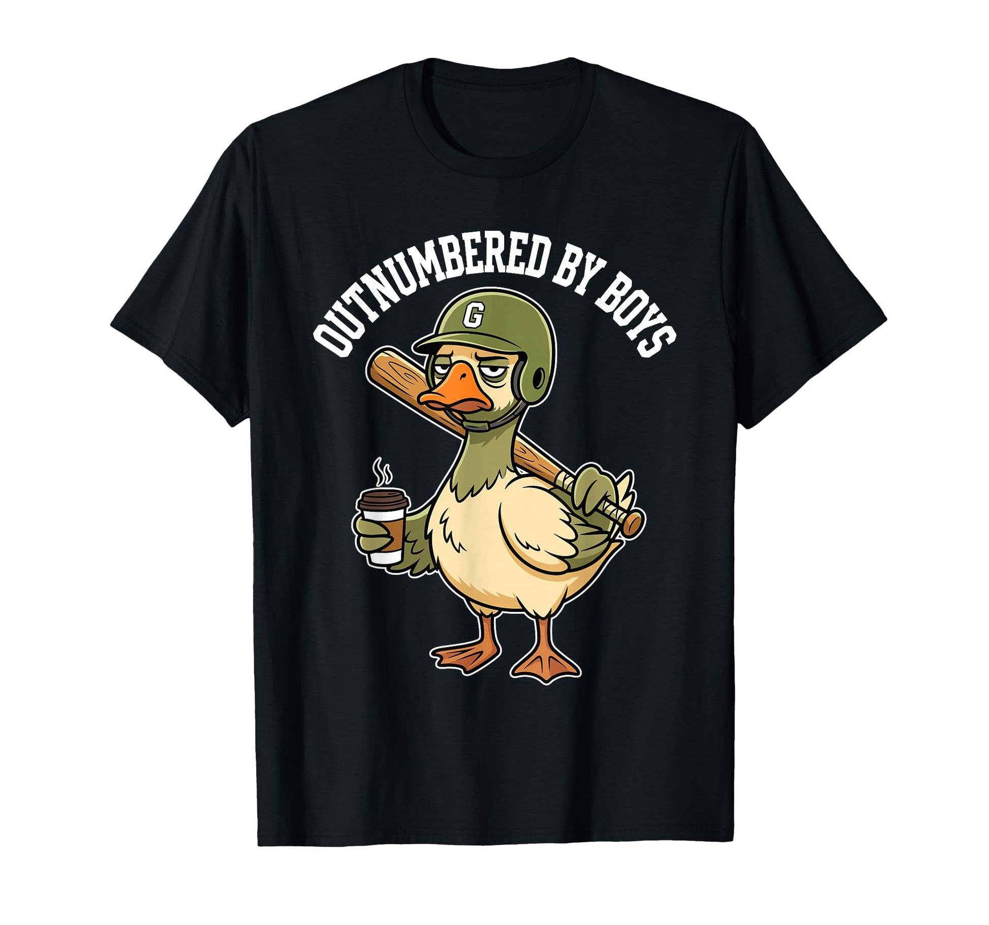 Outnumbered Funny Mom Baseball Goose T-Shirt - Aesthetic Graphic Men Women - T-Shirt, Sweatshirt, Hoodie