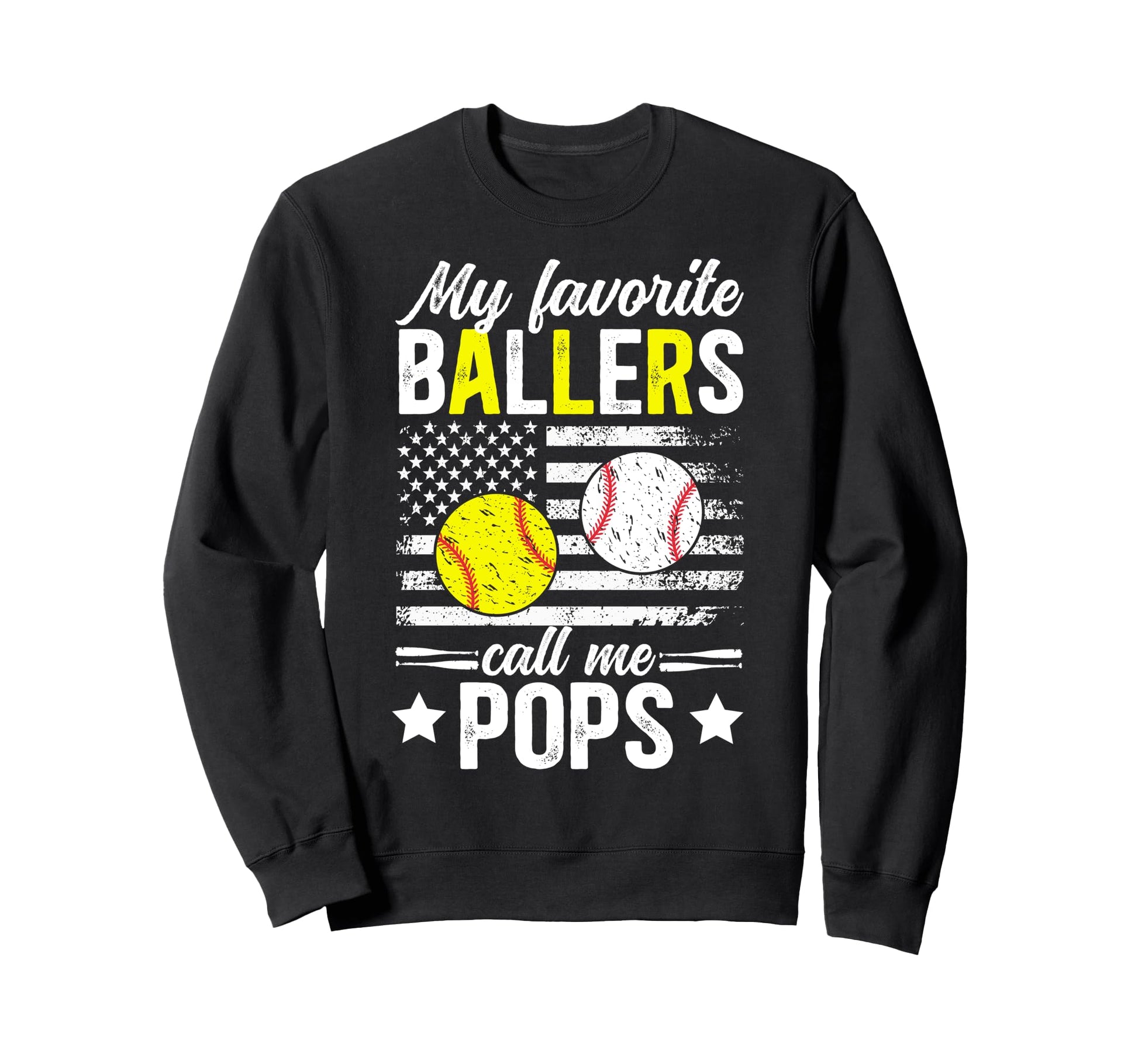 My Favorite Ballers Call Me Baseball Sweatshirt - Graphic Print Unisex - T-Shirt, Sweatshirt, Hoodie