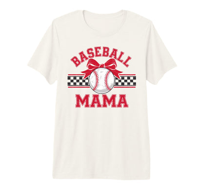 Baseball Mama Bow Heart Ball Sports T-Shirt - Streetwear Style Men Women - T-Shirt, Sweatshirt, Hoodie