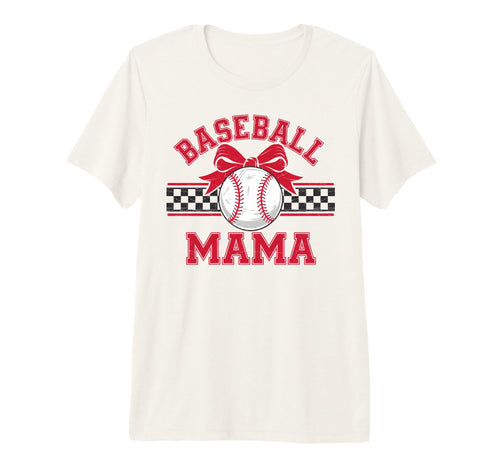 Baseball Mama Bow Heart Ball Sports T-Shirt - Streetwear Style Men Women - T-Shirt, Sweatshirt, Hoodie