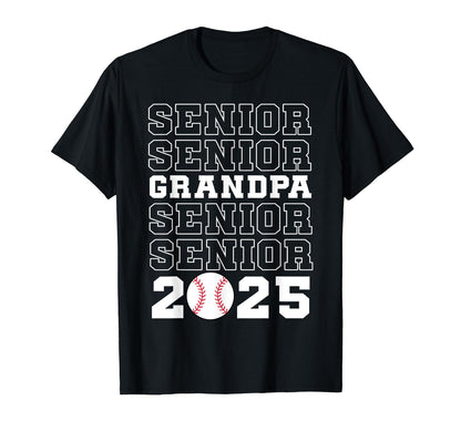 Class 2025 Baseball Grandpa Senior T-Shirt - Fun Novelty Design for Adults - T-Shirt, Sweatshirt, Hoodie