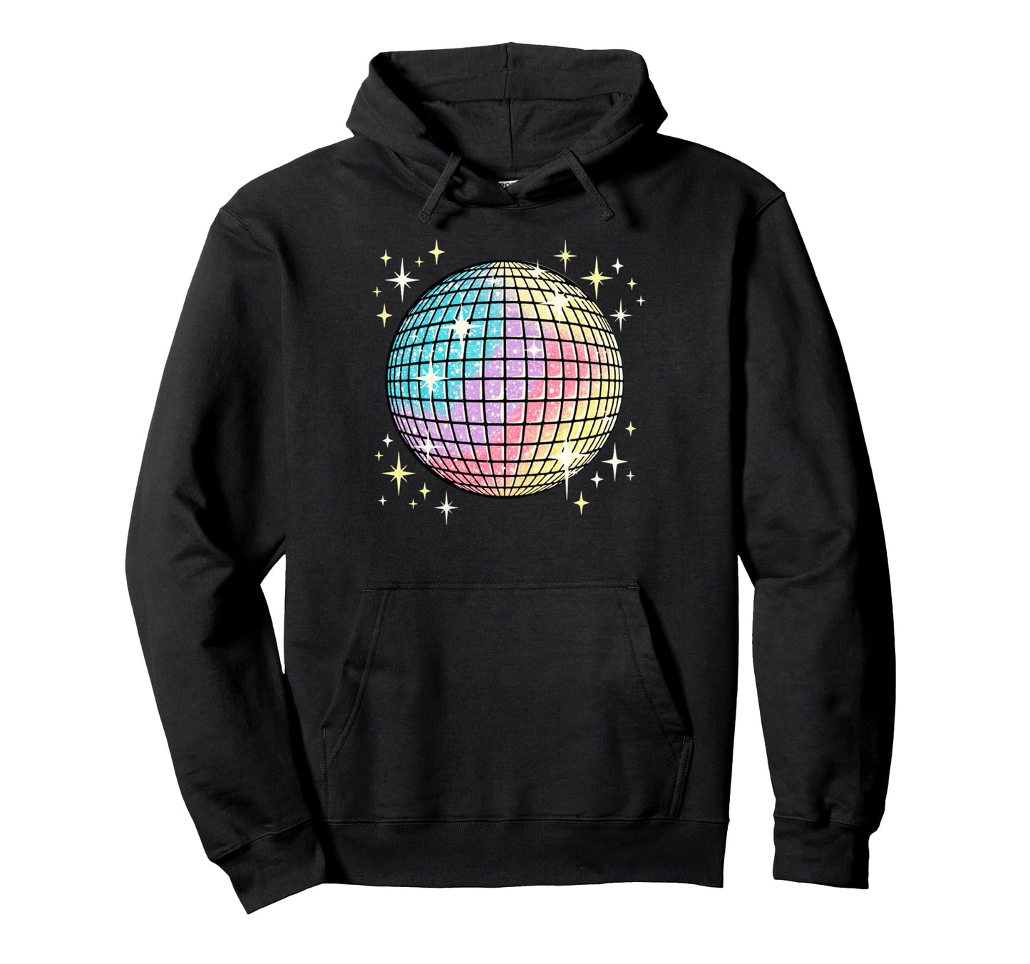 Rainbow Disco Party Ball Hoodie - Casual Everyday Wear Men Women - T-Shirt, Sweatshirt, Hoodie