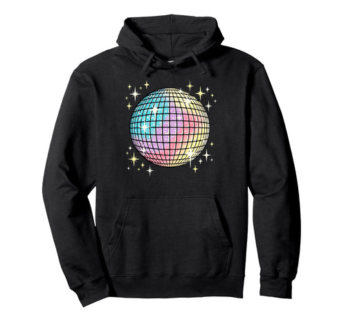 Rainbow Disco Party Ball Hoodie - Casual Everyday Wear Men Women - T-Shirt, Sweatshirt, Hoodie