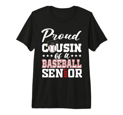 Proud Cousin Baseball Senior 2027 Tri T-Shirt - Minimalist Print Men Women - T-Shirt, Sweatshirt, Hoodie