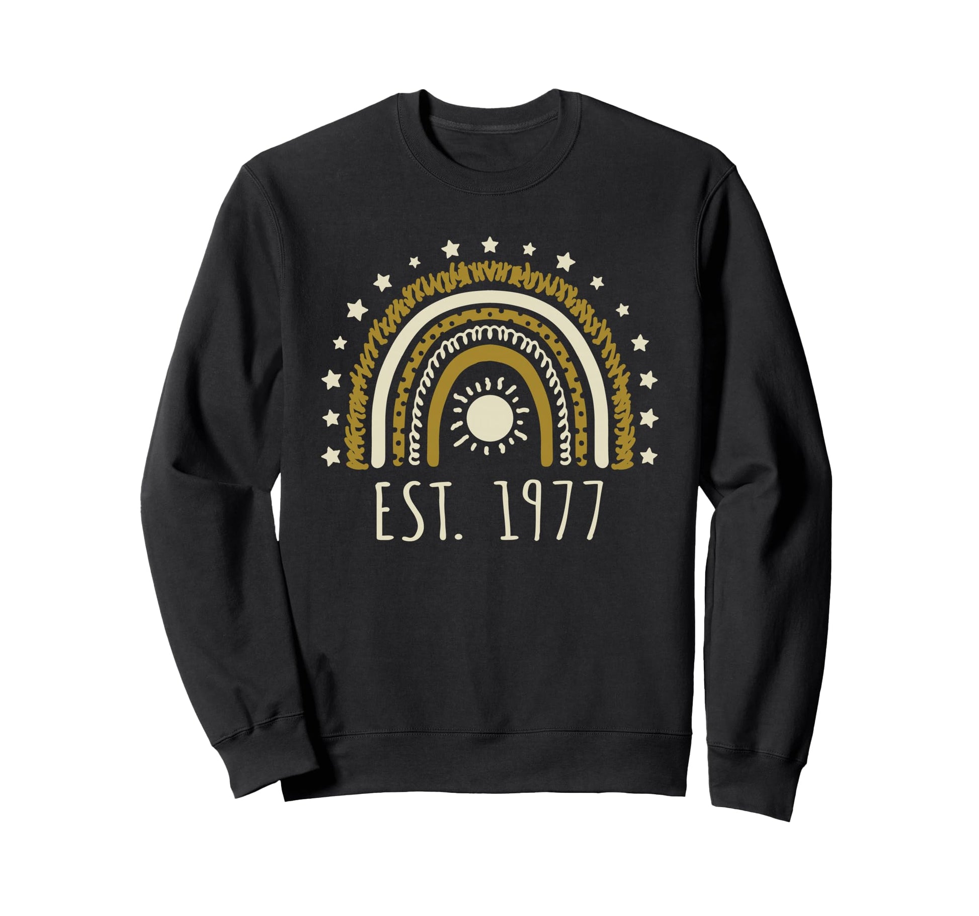 Est 1977 Rainbow Established 1977 Sweatshirt - Minimalist Print Men Women - T-Shirt, Sweatshirt, Hoodie