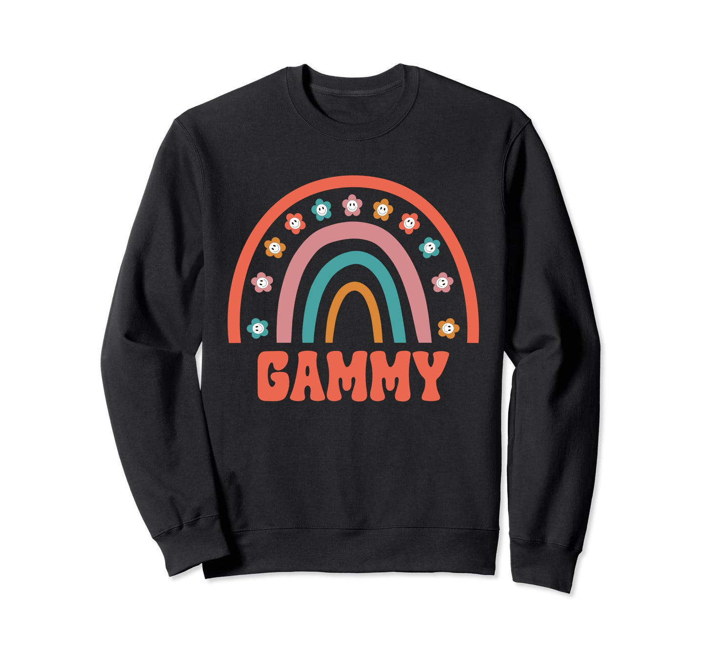 Gammy Groovy Grandma Rainbow Boho Sweatshirt - Aesthetic Graphic Unisex - T-Shirt, Sweatshirt, Hoodie