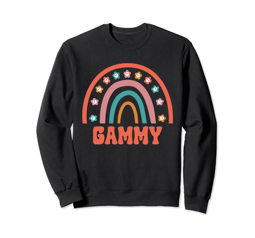 Gammy Groovy Grandma Rainbow Boho Sweatshirt - Aesthetic Graphic Unisex - T-Shirt, Sweatshirt, Hoodie