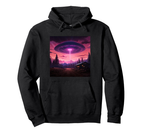 Alien Abduction Alien Vaporwave Ufo Hoodie - Novelty Apparel for Adults - T-Shirt, Sweatshirt, Hoodie
