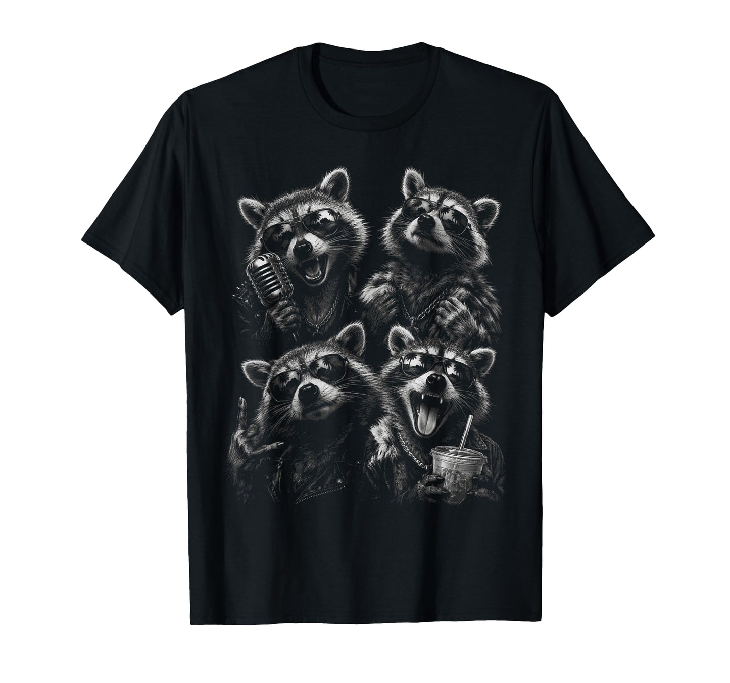 Funny Raccoon Selfie Raccoon Party T-Shirt - Fun Novelty Design for Adults - T-Shirt, Sweatshirt, Hoodie